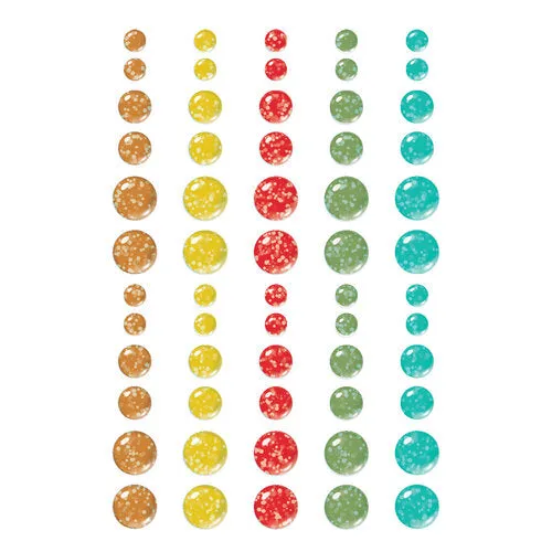 Snow Pine Lodge Glitter Enamel Dots - Simple Stories