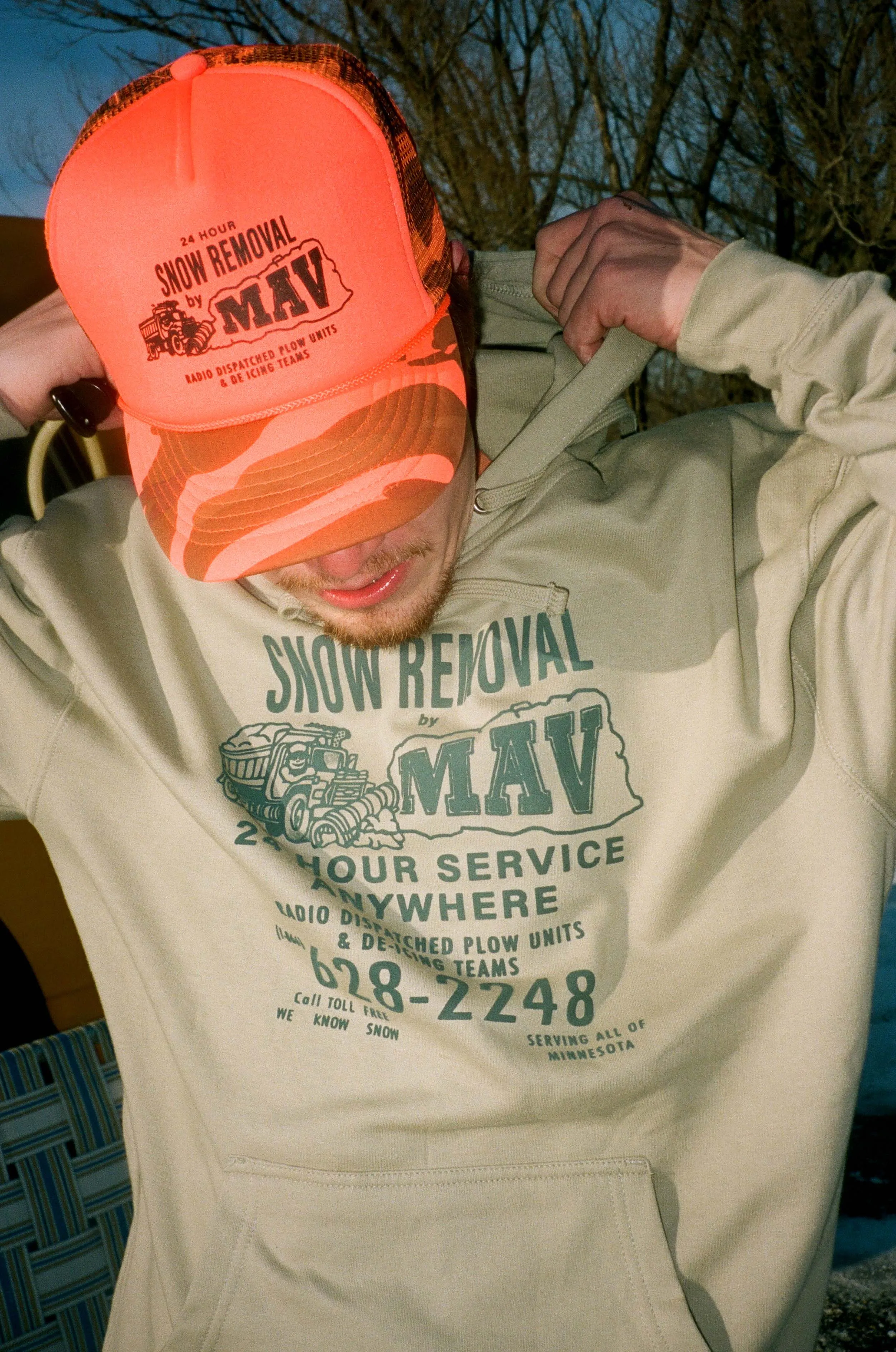 Snow Removal Hoodie Concrete