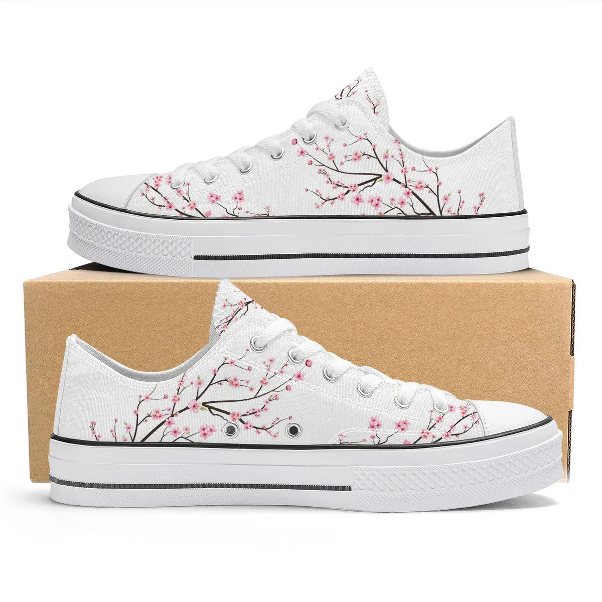 Snow White Sakura Classic Low Top