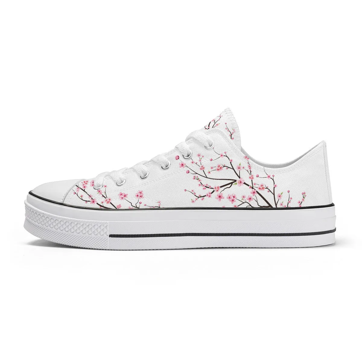 Snow White Sakura Classic Low Top