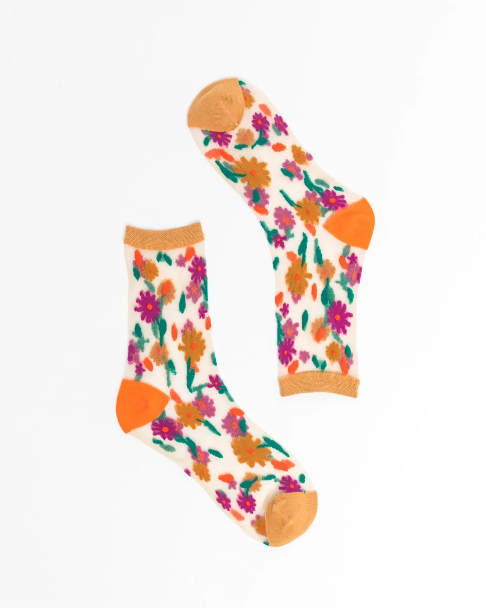SOCK CANDY "DITSY FLORAL" SHEER SOCKS