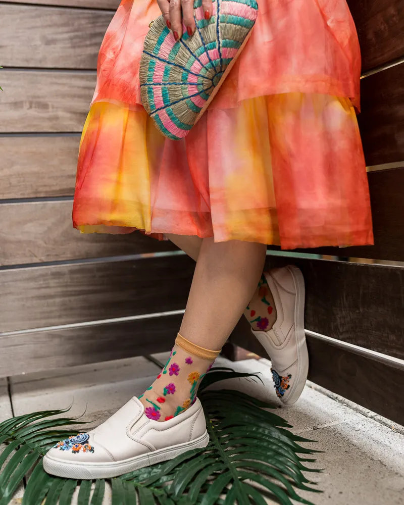 SOCK CANDY "DITSY FLORAL" SHEER SOCKS