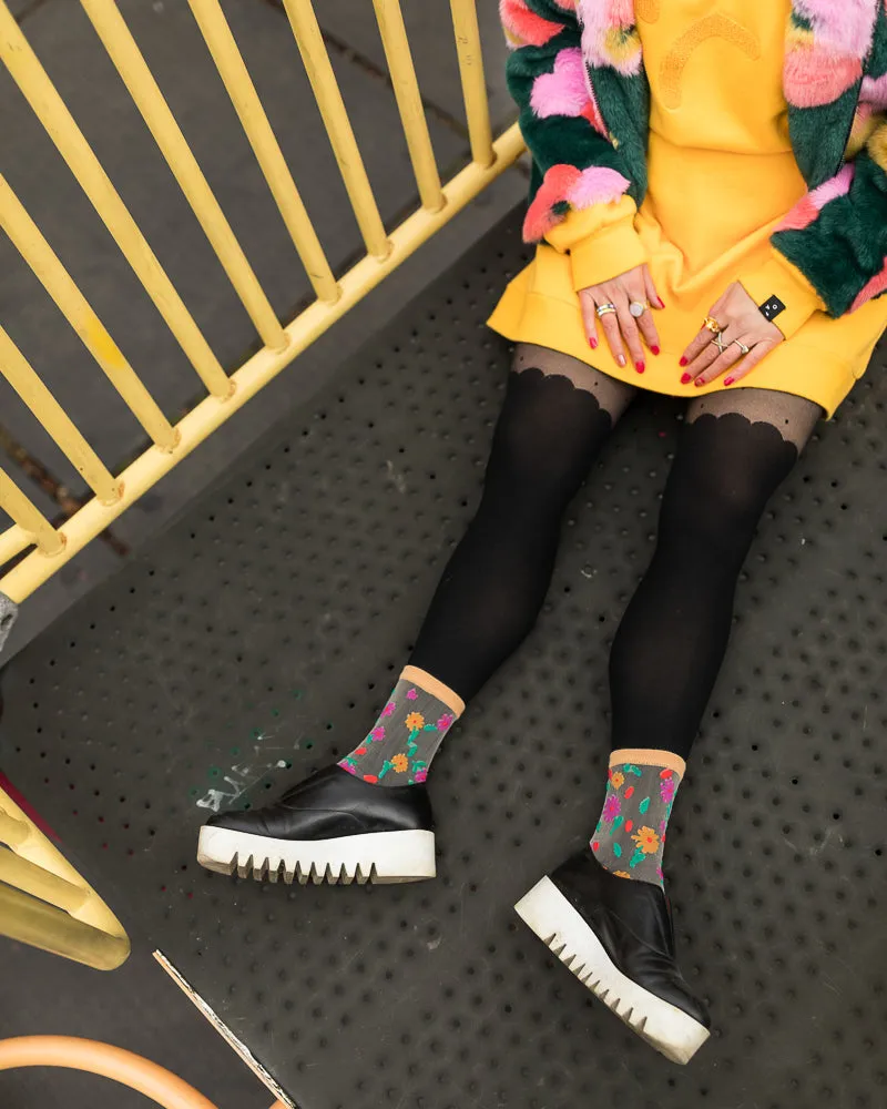 SOCK CANDY "DITSY FLORAL" SHEER SOCKS