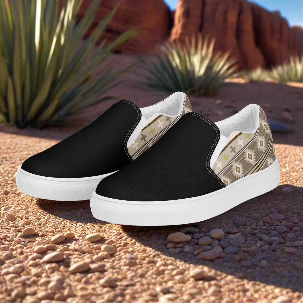 Southwest Slip-On Canvas Shoes for Men Kewa Two-Tone