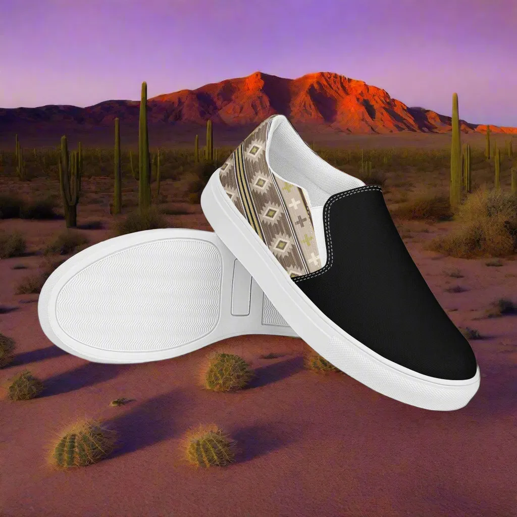 Southwest Slip-On Canvas Shoes for Men Kewa Two-Tone