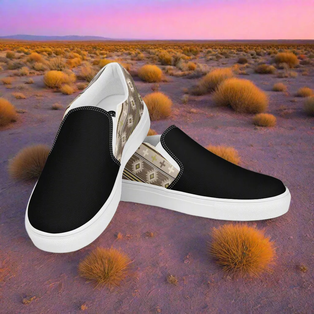 Southwest Slip-On Canvas Shoes for Men Kewa Two-Tone