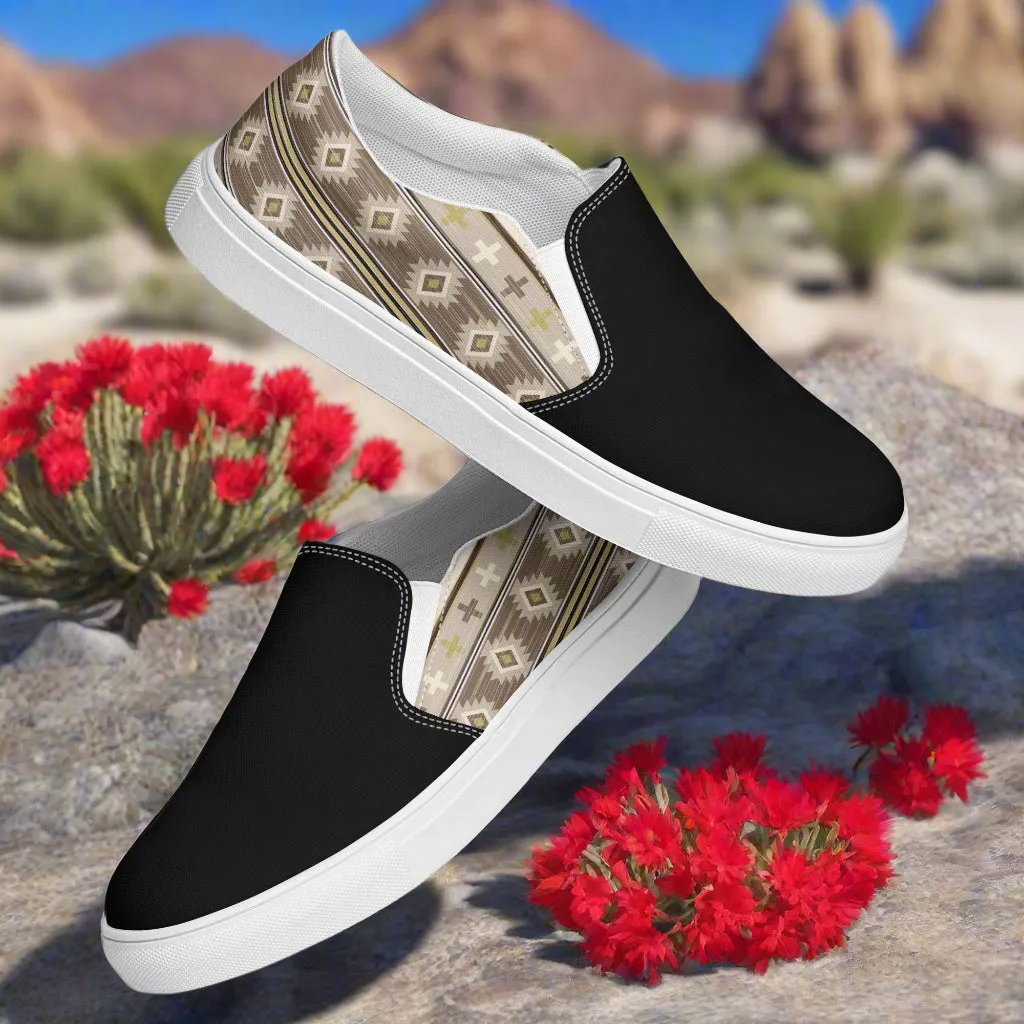 Southwest Slip-On Canvas Shoes for Men Kewa Two-Tone