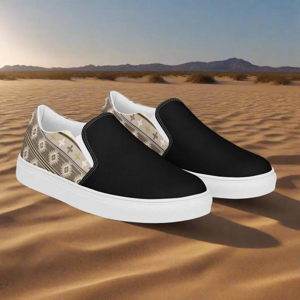 Southwest Slip-On Canvas Shoes for Men Kewa Two-Tone