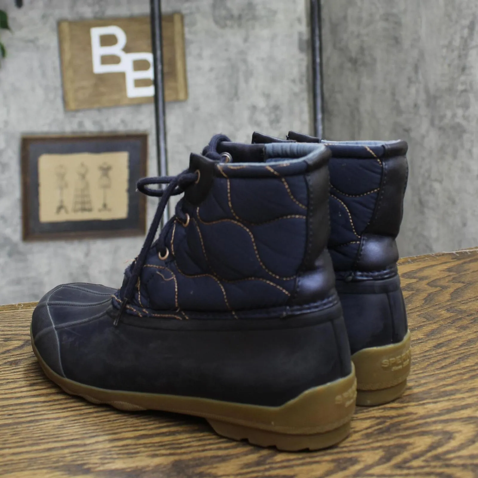 Sperry Girls Lace Up Rain Port Boots 1678abe31f3800 Navy Blue 5M