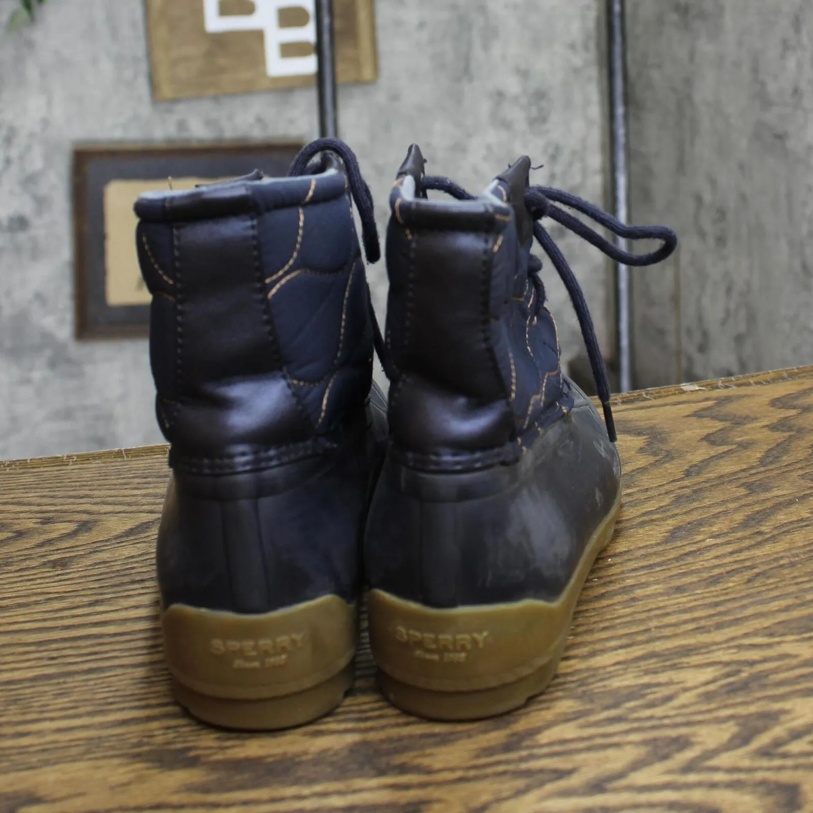 Sperry Girls Lace Up Rain Port Boots 1678abe31f3800 Navy Blue 5M
