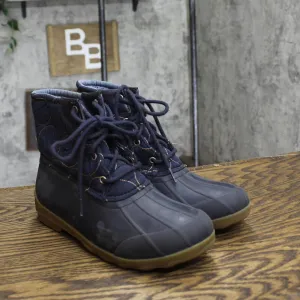 Sperry Girls Lace Up Rain Port Boots 1678abe31f3800 Navy Blue 5M