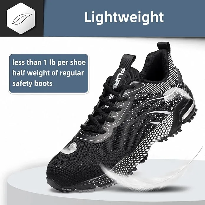 Splatter Punch - Lightweight Steel Toe Safety Shoes for Men and Women – Comfortable Steel Toe Sneakers for Warehouse, Industrial, and Work Environments