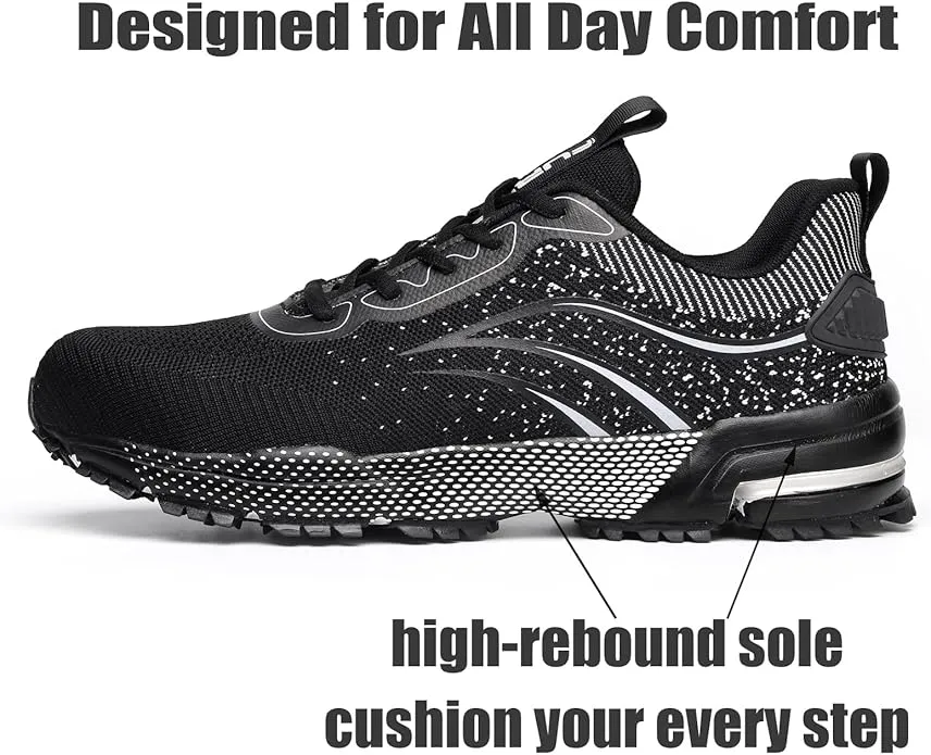 Splatter Punch - Lightweight Steel Toe Safety Shoes for Men and Women – Comfortable Steel Toe Sneakers for Warehouse, Industrial, and Work Environments