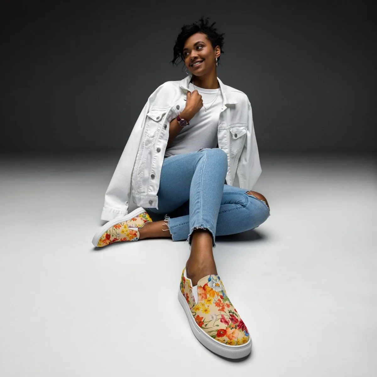 Spring Flowers Women’s Slip-On Shoes