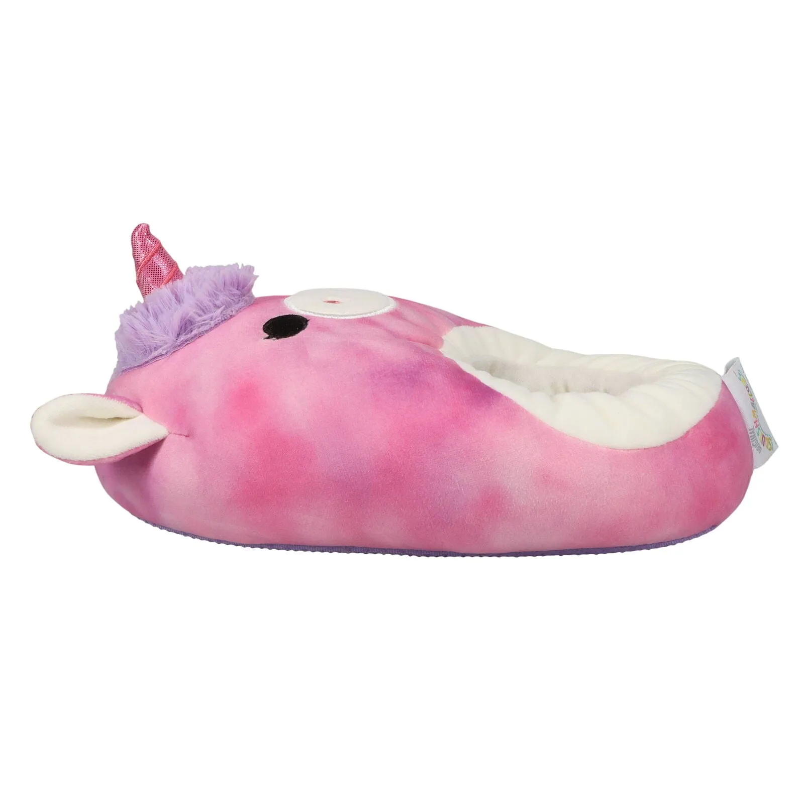 Squishmallows Kids Girls Lola the Unicorn Plush Slippers Berry Purple XL (4-5)