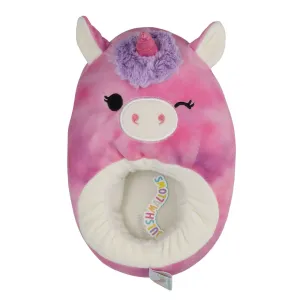 Squishmallows Kids Girls Lola the Unicorn Plush Slippers Berry Purple XL (4-5)