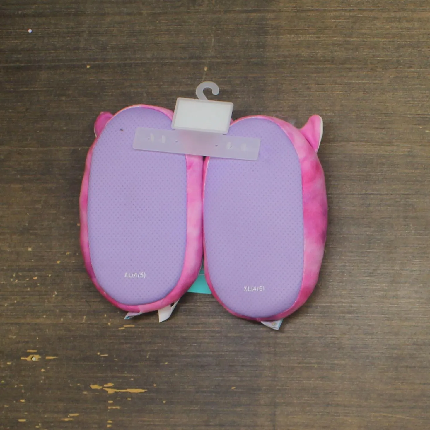 Squishmallows Kids Girls Lola the Unicorn Plush Slippers Berry Purple XL (4-5)