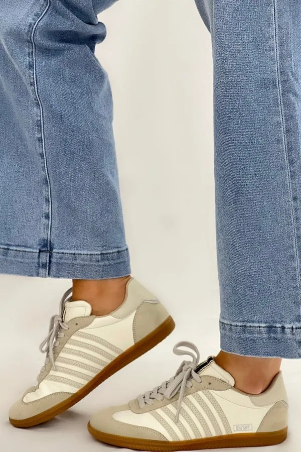 Stevie White Stripe Detail Sneaker