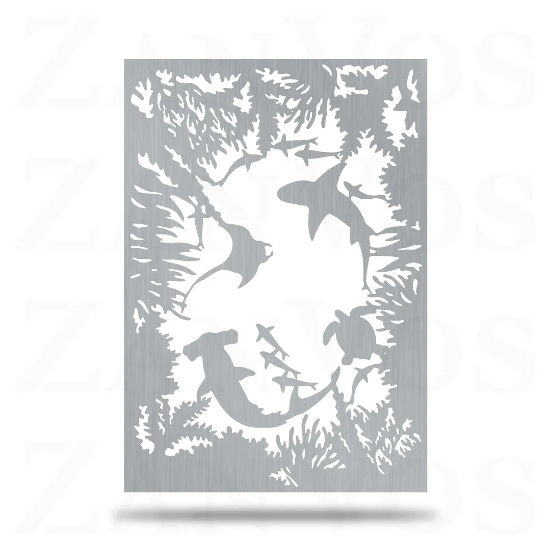 Stingray, Shark, Turtle & Coral