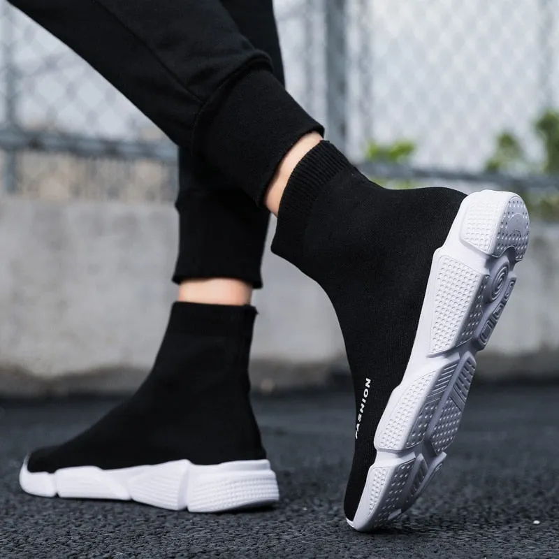 Summer Black Socks Sneakers Men