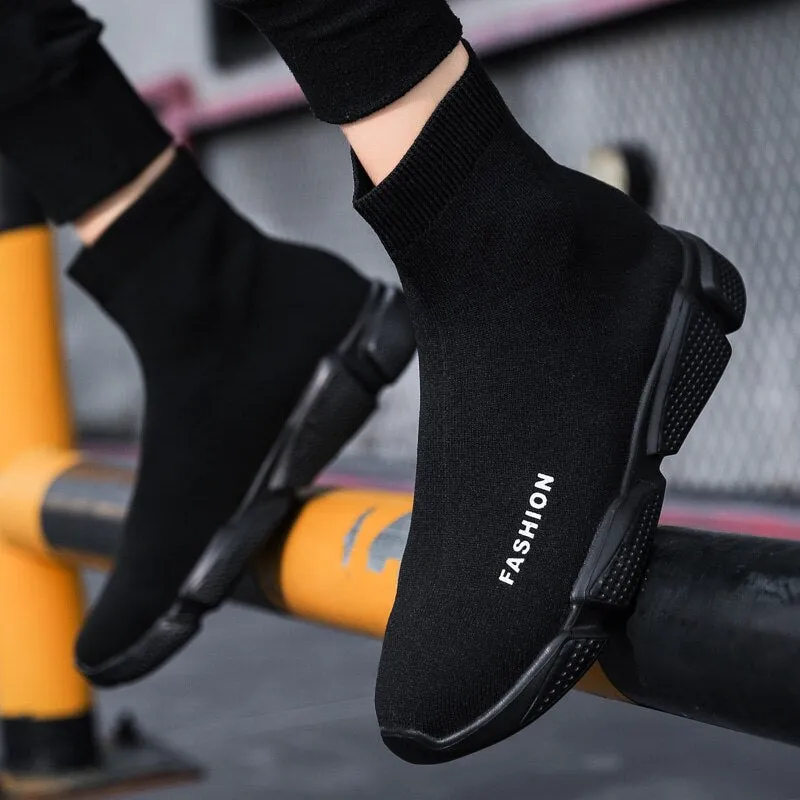 Summer Black Socks Sneakers Men