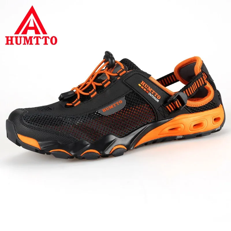 Summer Fashion Sandals Men Outdoor Leather Mesh Beach Shoes