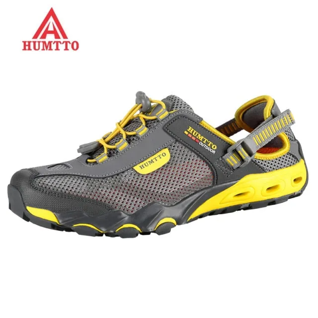 Summer Fashion Sandals Men Outdoor Leather Mesh Beach Shoes
