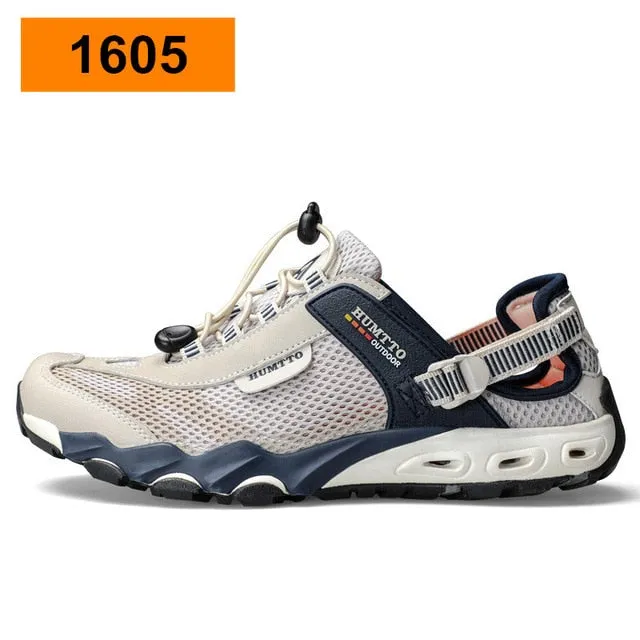 Summer Fashion Sandals Men Outdoor Leather Mesh Beach Shoes