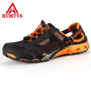 Summer Fashion Sandals Men Outdoor Leather Mesh Beach Shoes