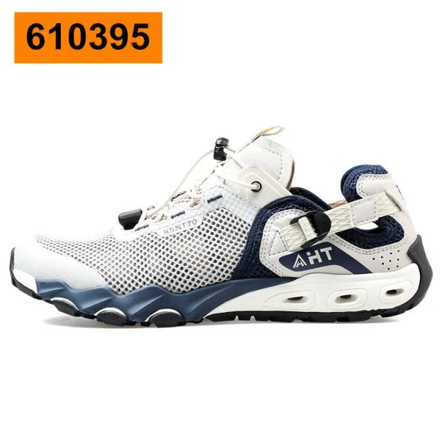 Summer Fashion Sandals Men Outdoor Leather Mesh Beach Shoes