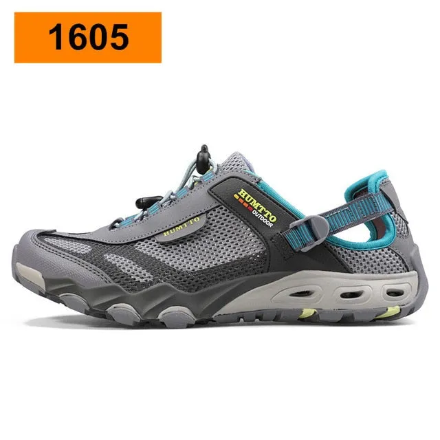 Summer Fashion Sandals Men Outdoor Leather Mesh Beach Shoes