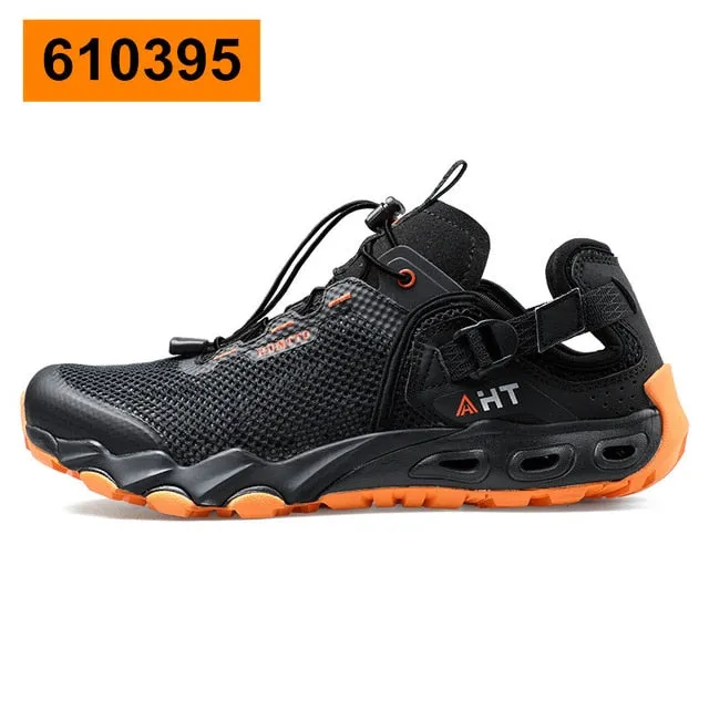 Summer Fashion Sandals Men Outdoor Leather Mesh Beach Shoes