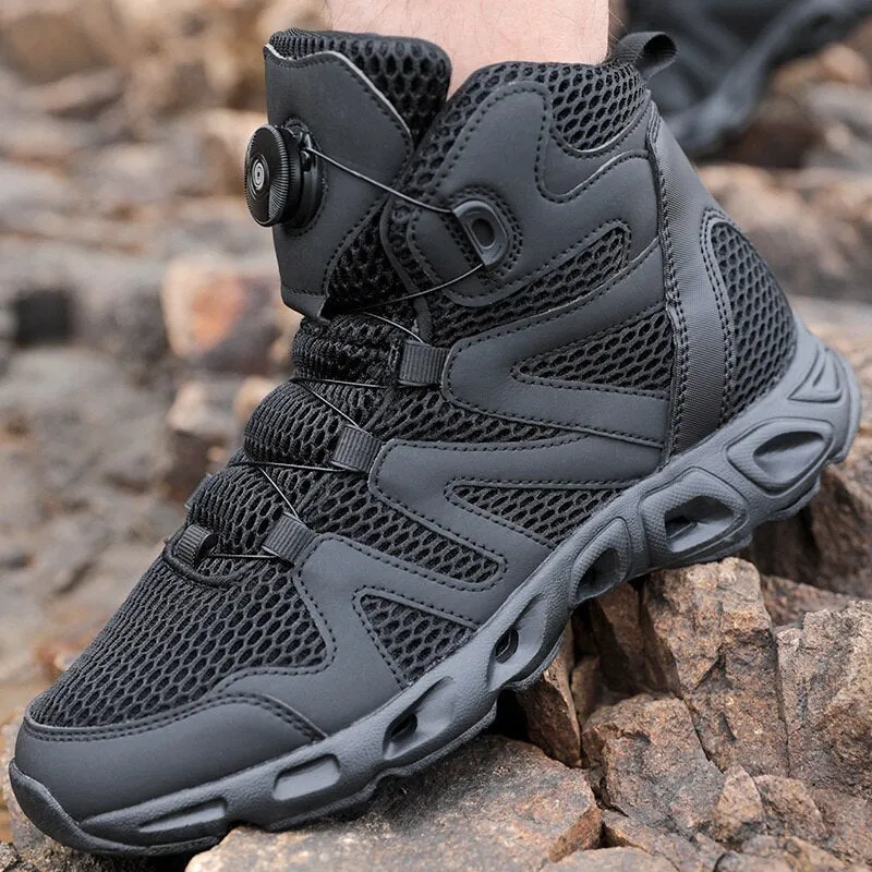 Summer men's mesh shoes breathable lightweight non-slip waterproof wading shoes outdoor hiking fishing shoes
