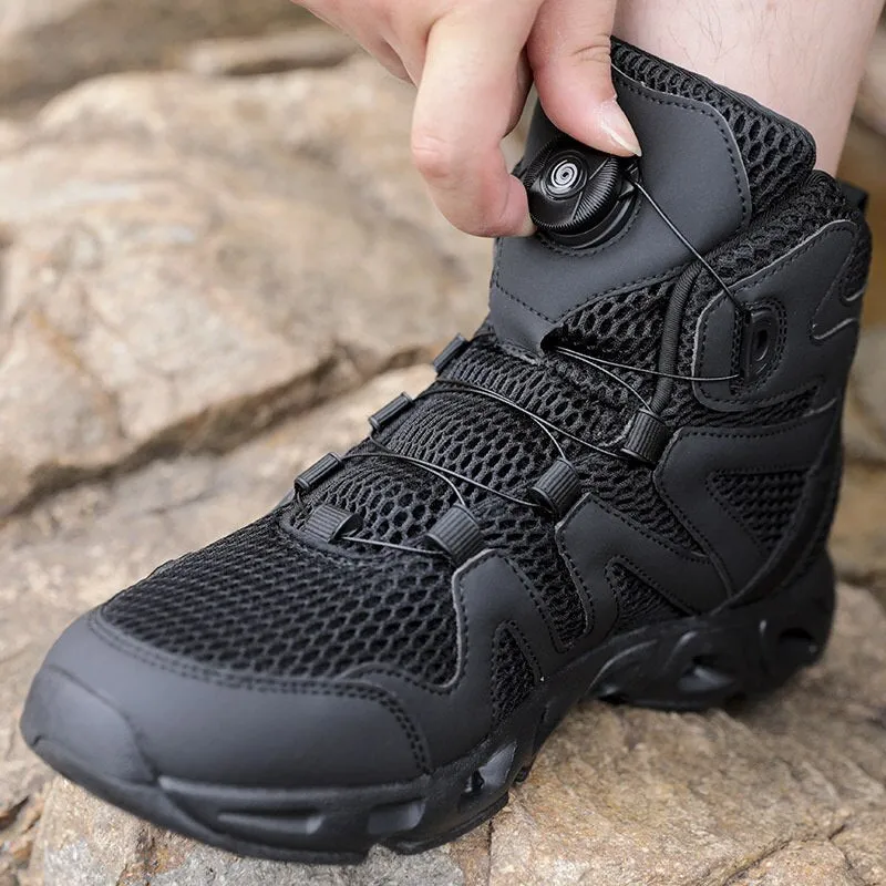 Summer men's mesh shoes breathable lightweight non-slip waterproof wading shoes outdoor hiking fishing shoes