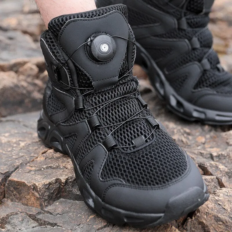 Summer men's mesh shoes breathable lightweight non-slip waterproof wading shoes outdoor hiking fishing shoes