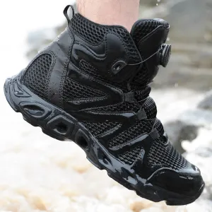 Summer men's mesh shoes breathable lightweight non-slip waterproof wading shoes outdoor hiking fishing shoes