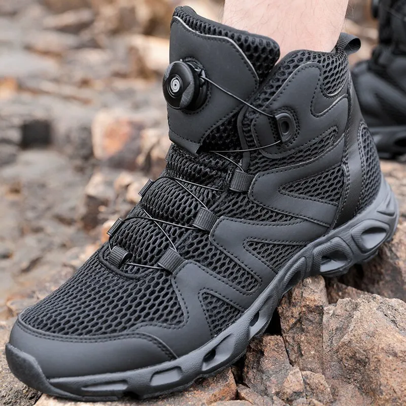 Summer men's mesh shoes breathable lightweight non-slip waterproof wading shoes outdoor hiking fishing shoes