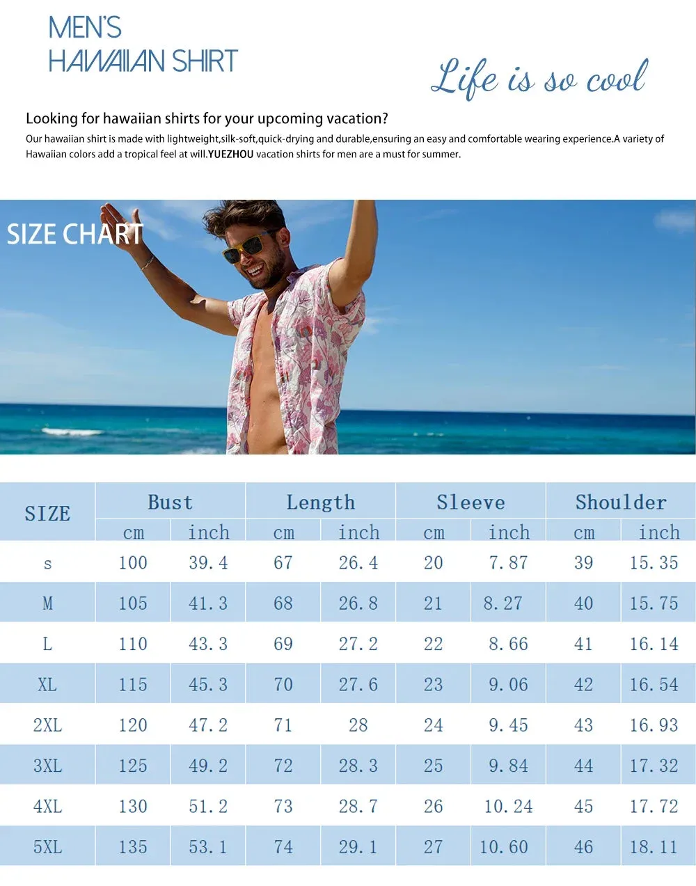 Summer Men's Short-Sleeved Shirt & Beach Shorts Set