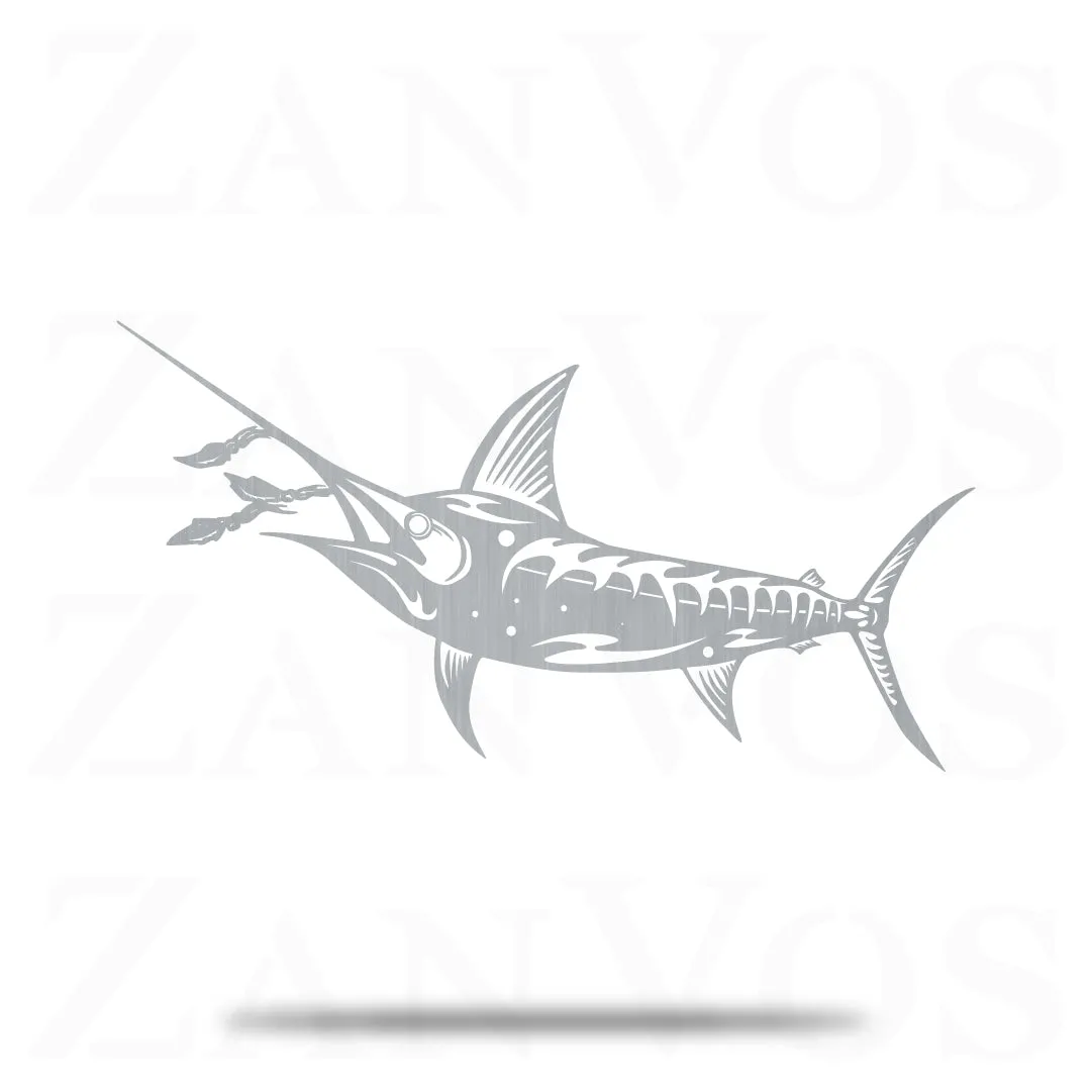 Swordfish Chasing Squid