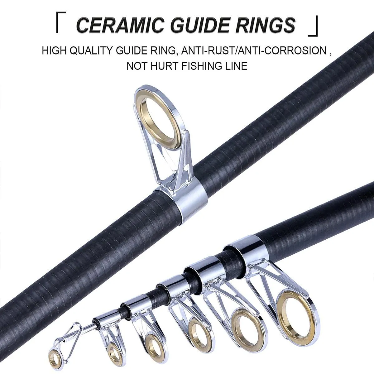 Telescopic Imitation Wood Fishing Rod Ultra Lightweight Portable Fishing Pole