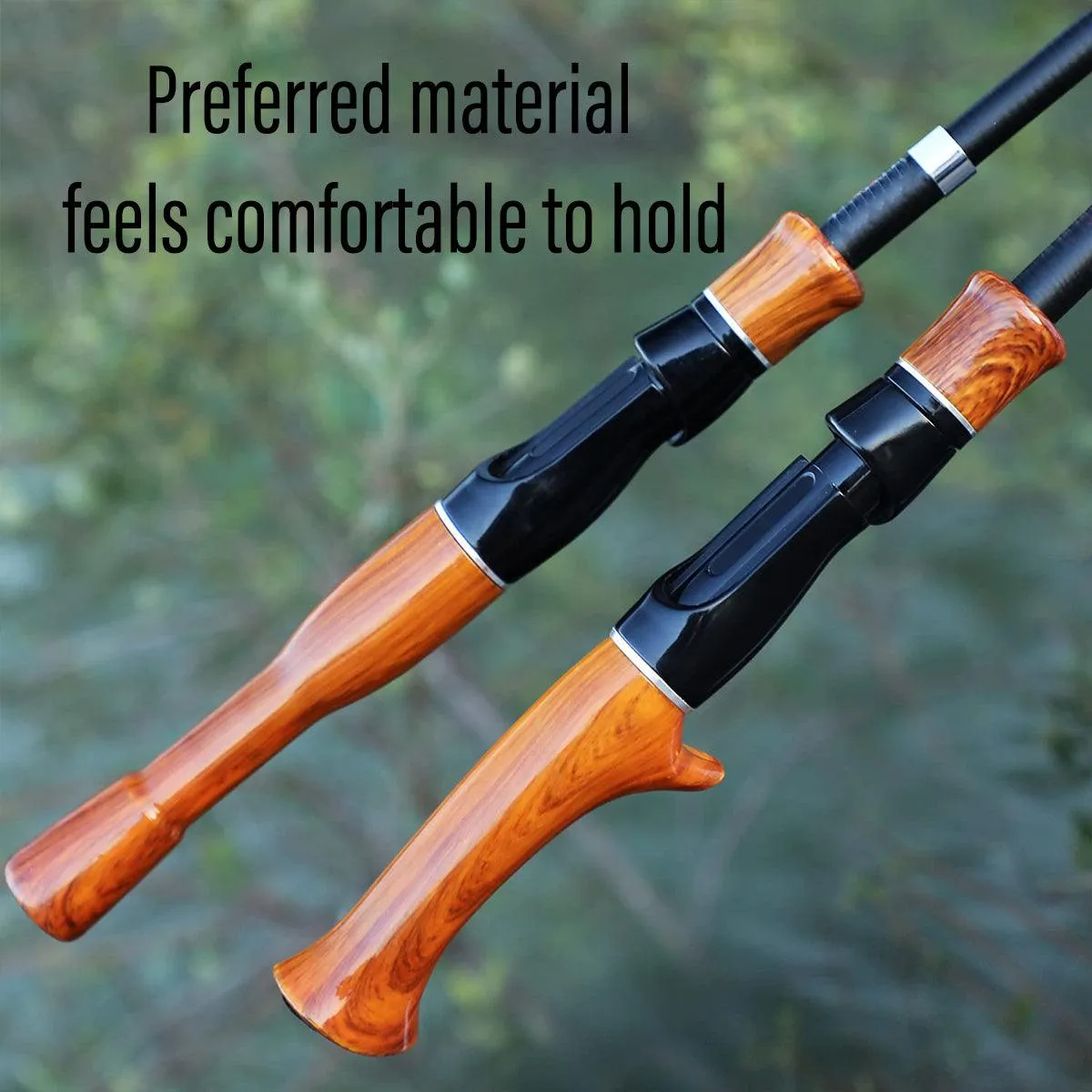 Telescopic Imitation Wood Fishing Rod Ultra Lightweight Portable Fishing Pole