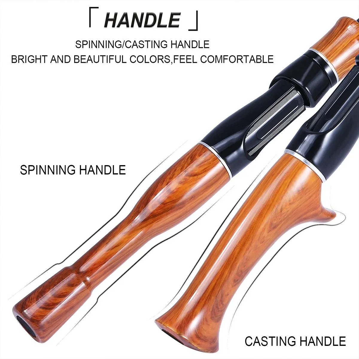 Telescopic Imitation Wood Fishing Rod Ultra Lightweight Portable Fishing Pole