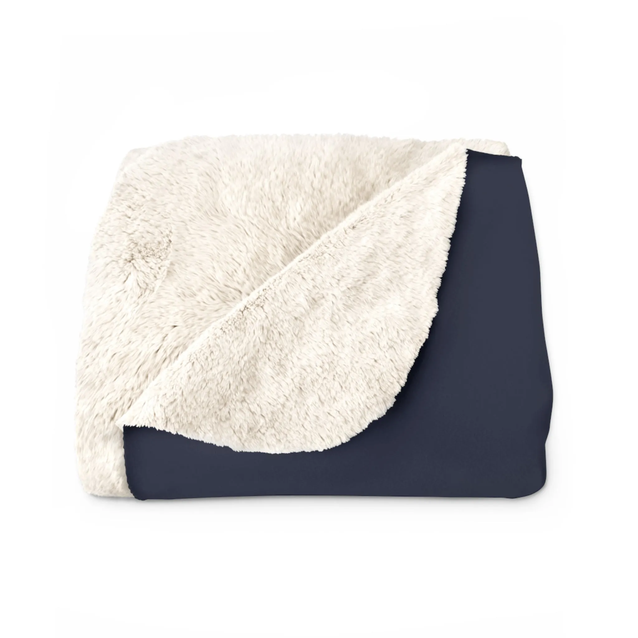 The Fish Whisperaah Sherpa Fleece Blanket - Navy