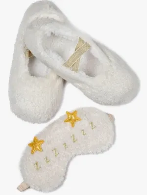 Ticket To Dream Land- Eye Mask & Slippers Set
