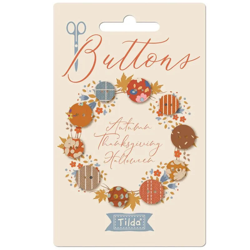 Tilda Creating Memories Fabric | 11mm Buttons | Autumn (10)