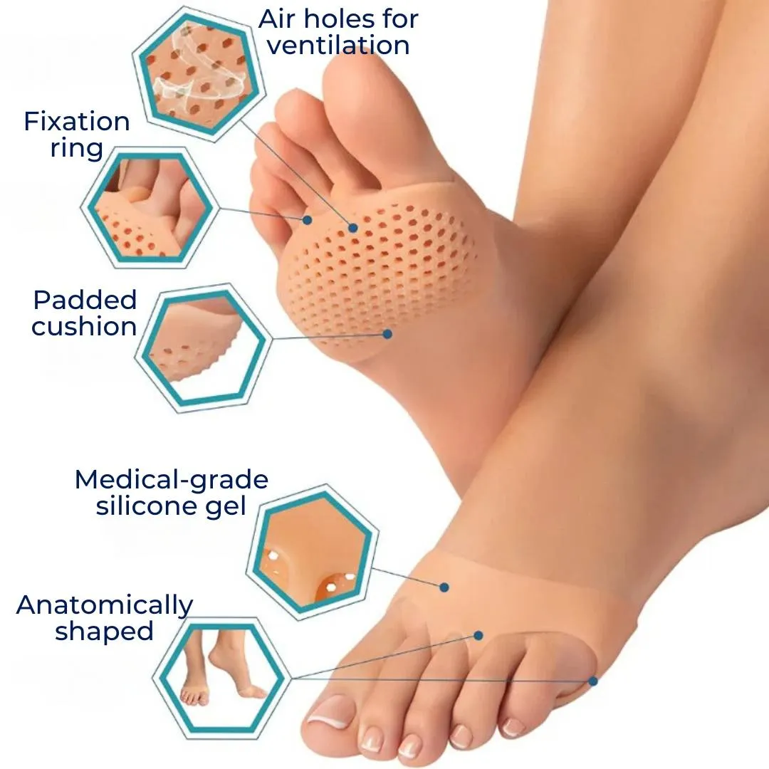 Toe Separators Metatarsal Pads for Foot Pain Relief and Pressure Reduction - Comfortable Alignment Solution for Hallux Valgus & Bunions