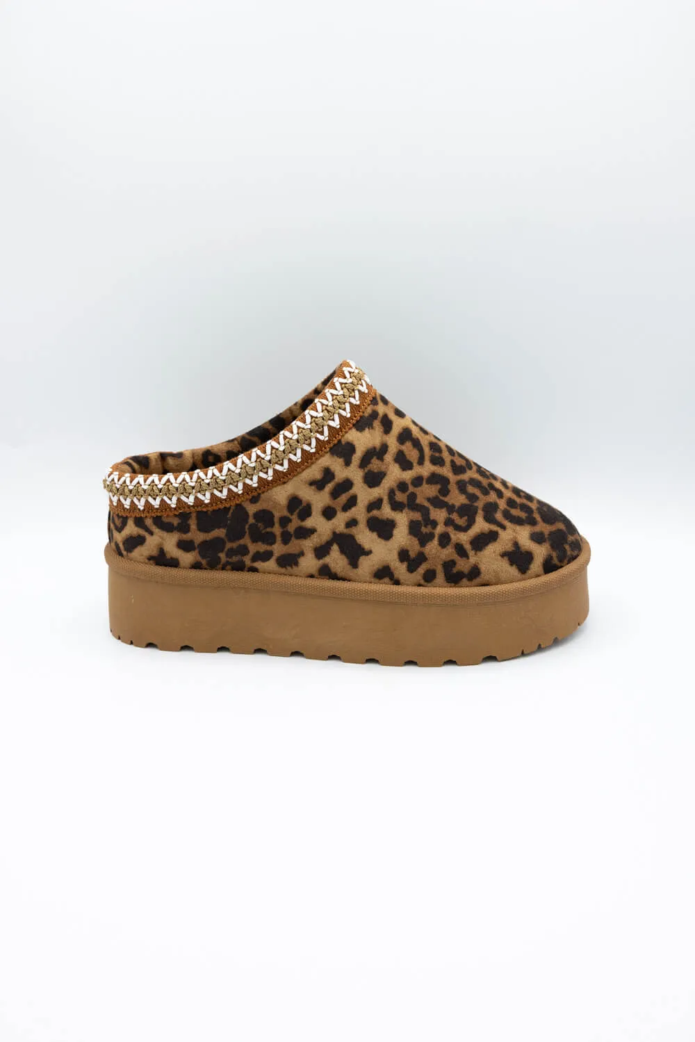 Top Guy Bringham Platform Slippers for Women in Leopard | BRIGHAM-55 LEOPARD