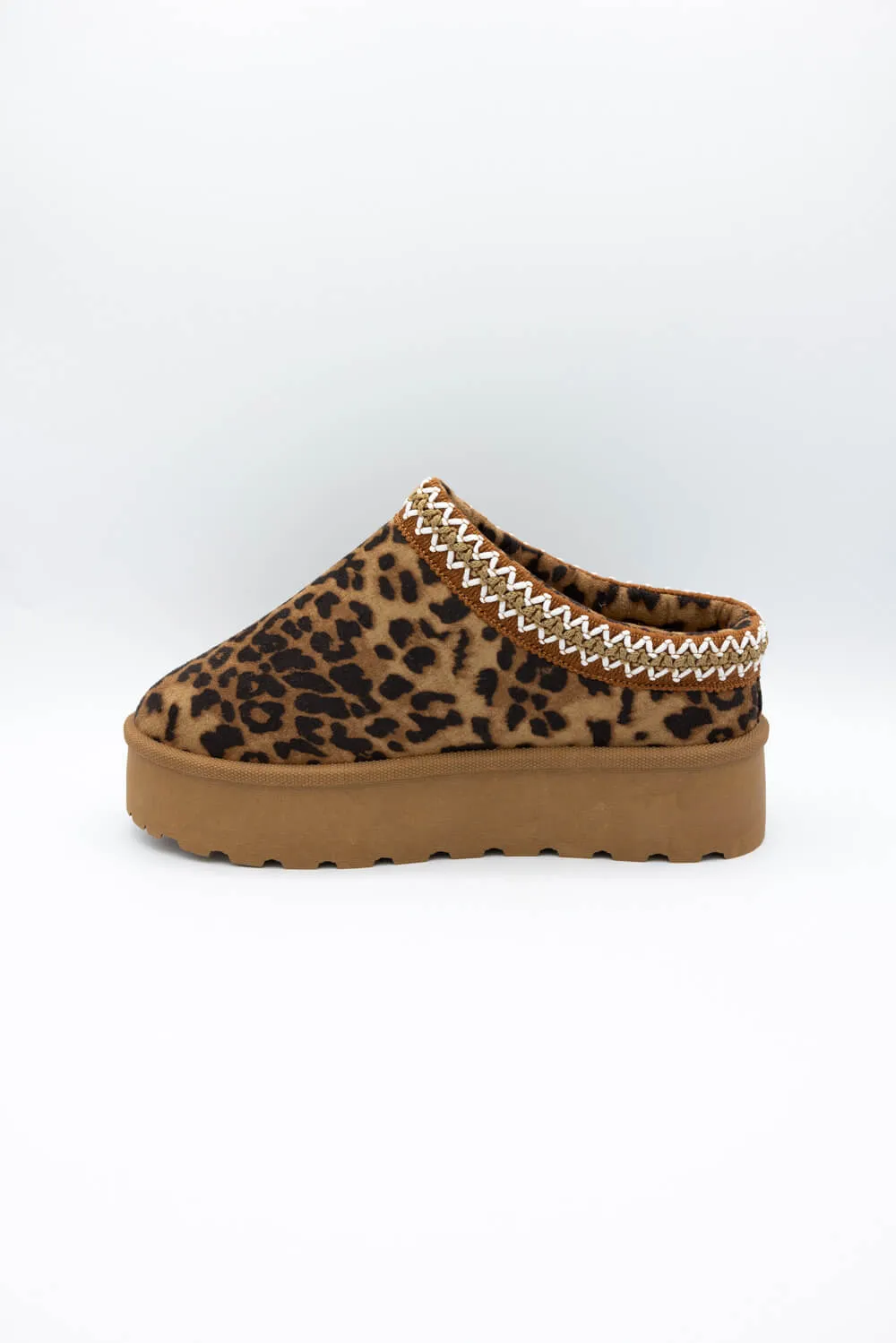Top Guy Bringham Platform Slippers for Women in Leopard | BRIGHAM-55 LEOPARD