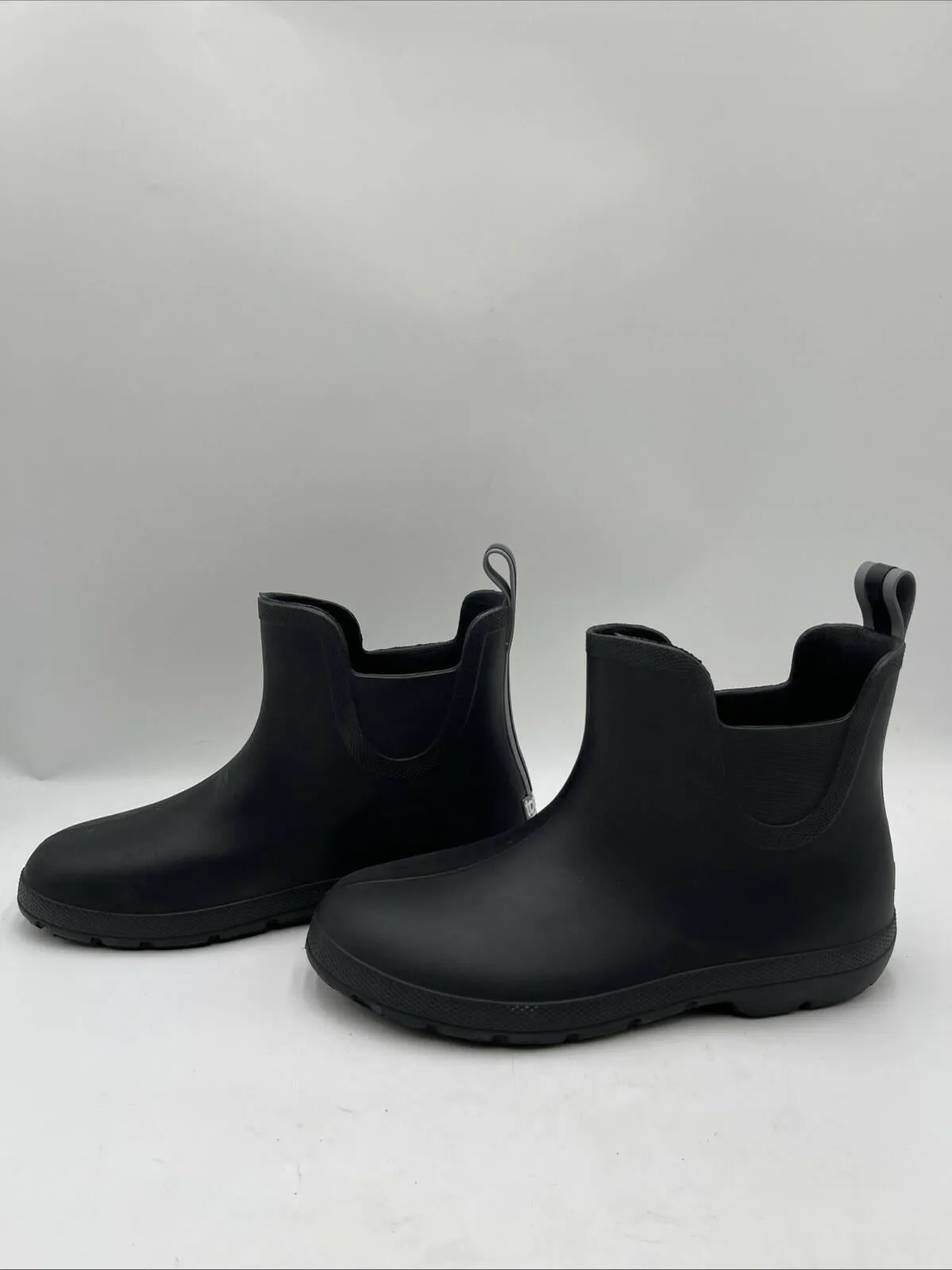 Totes Women's Cirrus Chelsea Ankle Rain Boots Black Size 10 - Very Good