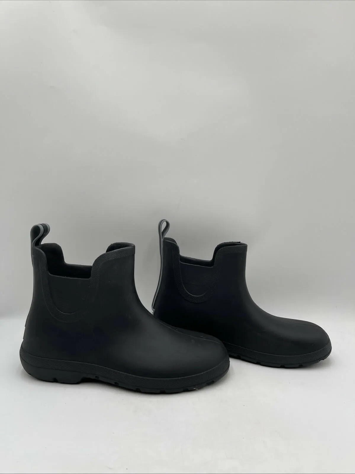 Totes Women's Cirrus Chelsea Ankle Rain Boots Black Size 10 - Very Good